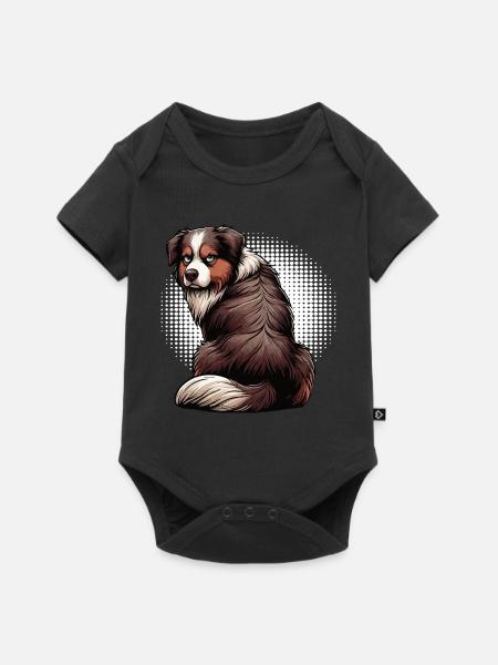 Australian Shepherd Aussie Aussiebesitzer Aussies - Baby Premium Kurzarmbody - Schwarz