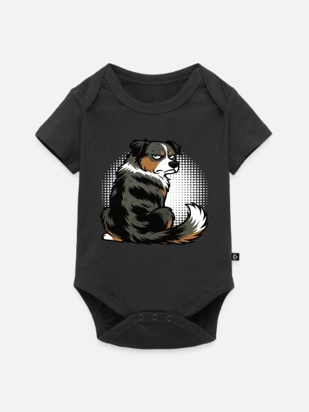 Australian Shepherd Aussie Aussiebesitzer Aussies - Baby Premium Kurzarmbody - Schwarz