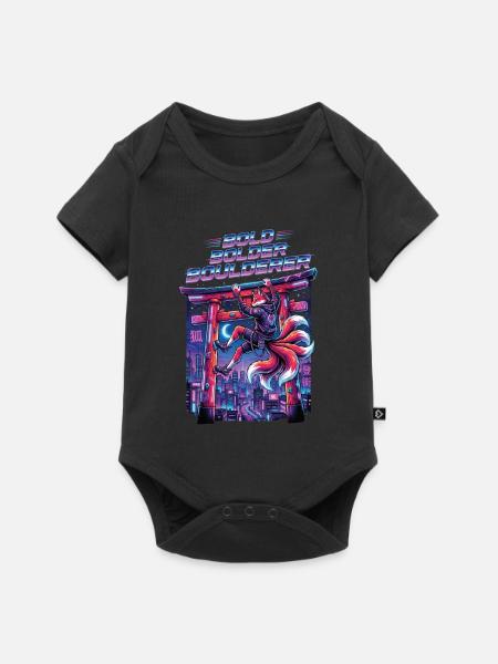Bouldern Bold Bolder Boulderer - Baby Premium Kurzarmbody - Schwarz