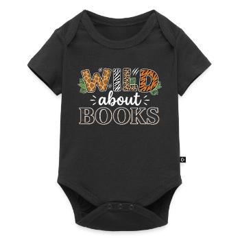 Amoureux des Livres – Style Safari & Jungle Sauvag - Body à manches courtes Premium Bébé - noir - Devant