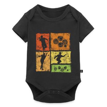 Bocce and Petanque Player Graphic Vintage Style - Baby Premium short-sleeve bodysuit - black - Front