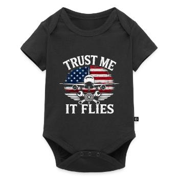 Aircraft Mechanic Aviation Engineer - Baby Premium short-sleeve bodysuit - black - Front