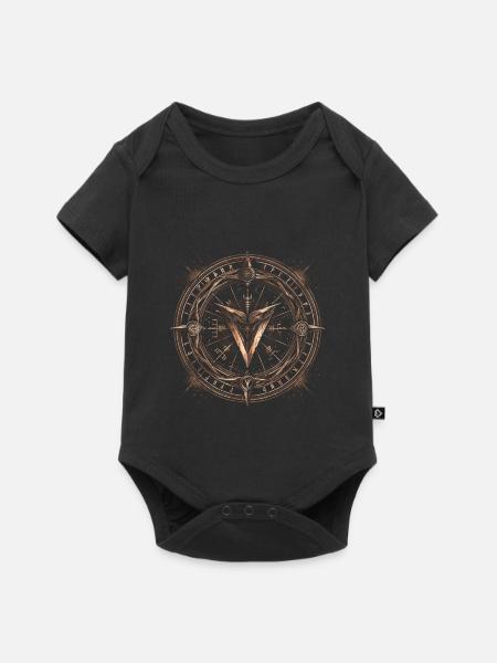 Kosmische Kompassrunen - Baby Premium Kurzarmbody - Schwarz