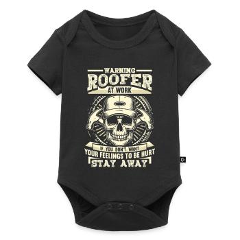 Roofer Skull: Stay Away Handyman Gift - Baby Premium short-sleeve bodysuit - black - Front
