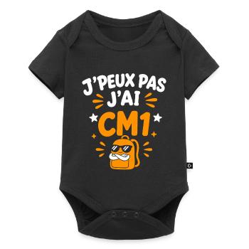 CM1 J'peux pas j’ai CM1 - Body à manches courtes Premium Bébé - noir - Devant