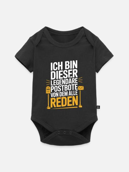 Legenden-Postbote: Reden über mich - Baby Premium Kurzarmbody - Schwarz