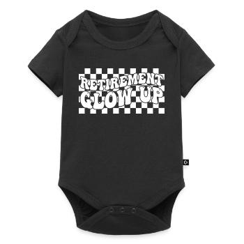 Retirement Glow Up Retraite Retro Damier - Body à manches courtes Premium Bébé - noir - Devant