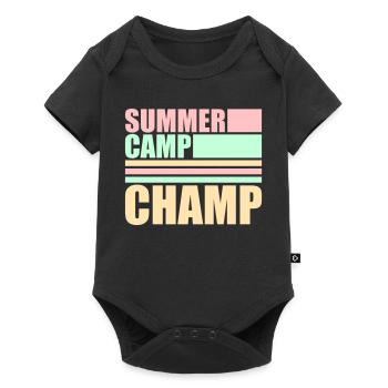 Summer Camp Champ Fun Kids Outdoor Adventure - Baby Premium short-sleeve bodysuit - black - Front