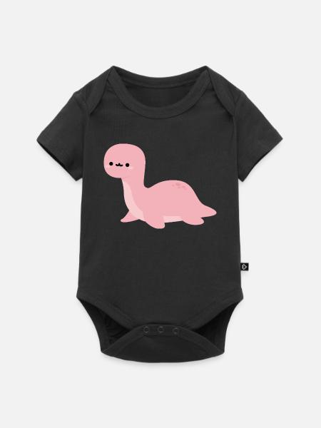 Brontosaurus-Mundharmonika - Baby Premium Kurzarmbody - Schwarz