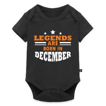 Legends Born in December Saying - Baby Premium short-sleeve bodysuit - black - Front