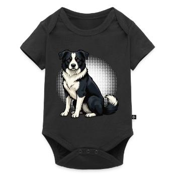 Border Collie Propriétaire Collie Amant de Collie - Body à manches courtes Premium Bébé - noir - Devant