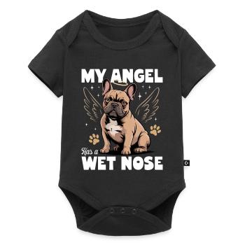 Bouledogue français Race de chien Frenchie - Body à manches courtes Premium Bébé - noir - Devant