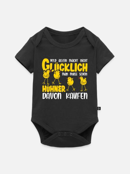 Hühnerflüsterer Huhn Hühnerhalter Hühner - Baby Premium Kurzarmbody - Schwarz
