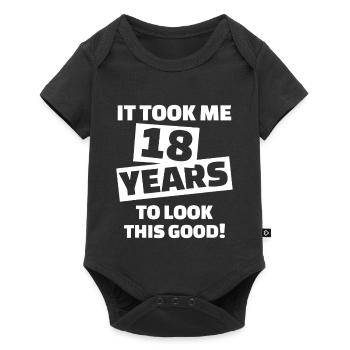 18 Years Look This Good — Bold Typography - Baby Premium short-sleeve bodysuit - black - Front