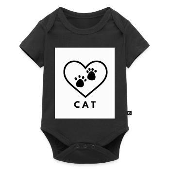 Cat Love - Baby Premium short-sleeve bodysuit - black - Front