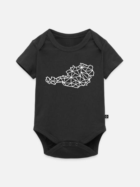 Österreich Geo - Baby Premium Kurzarmbody - Schwarz