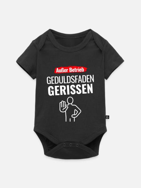 Außer Betrieb Geduldsfaden gerissen - Baby Premium Kurzarmbody - Schwarz