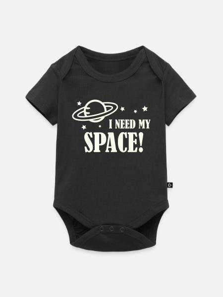 Ich brauche meinen Weltraum! - Baby Premium Kurzarmbody - Schwarz