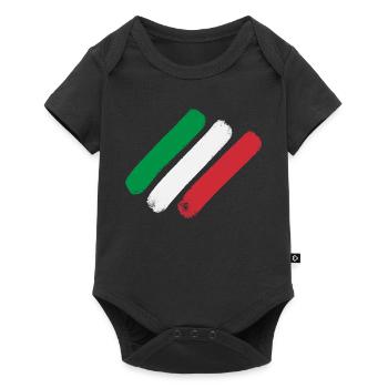 Italian Flag - Stripes - Baby Premium short-sleeve bodysuit - black - Front