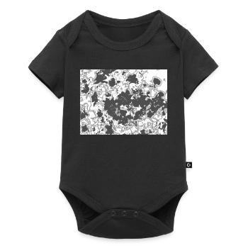 Black Blatten Silhouette Pattern - Baby Premium short-sleeve bodysuit - black - Front