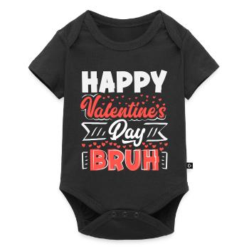Retro Heart Valentine's Day Design Love - Baby Premium short-sleeve bodysuit - black - Front
