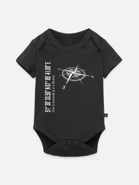 Gelsenkirchen - Baby Premium Kurzarmbody - Schwarz