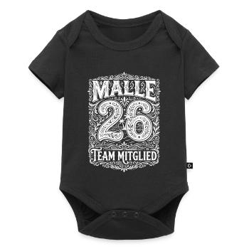 Malle 26 - Baby Premium Kurzarmbody - Schwarz - Vorne
