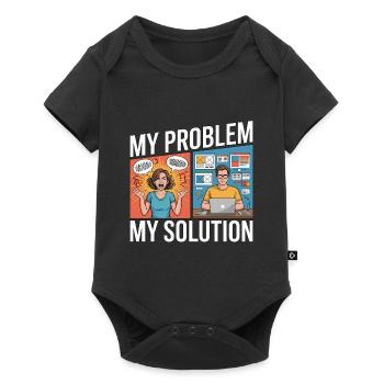 UX/UI Designer My Problem My Pictogram Dad Mom - Baby Premium short-sleeve bodysuit - black - Front