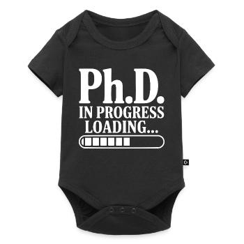 Ph.D. In Progress Loading... - Baby Premium short-sleeve bodysuit - black - Front