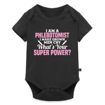 Phlebotomist Superpower Tee - Baby Premium short-sleeve bodysuit - black - Front