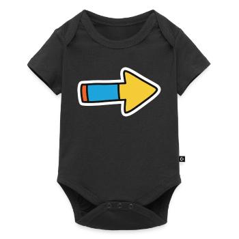 Comic Arrow Direction Right - Baby Premium short-sleeve bodysuit - black - Front