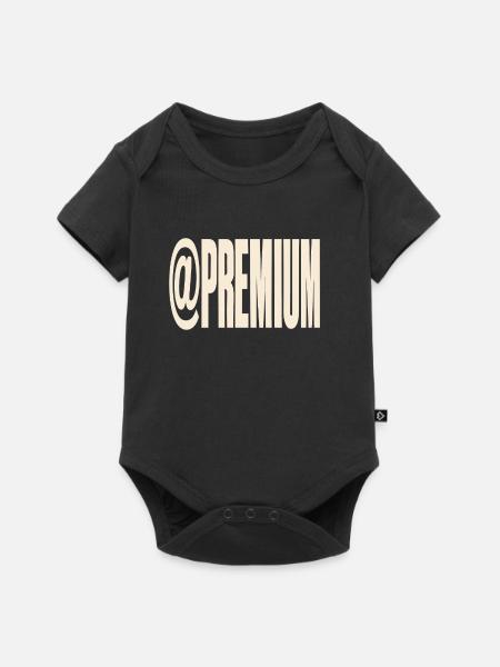 Premium-Typografie @PREMIUM - Baby Premium Kurzarmbody - Schwarz