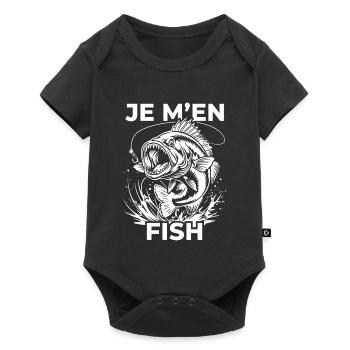 Je M'en Fish Humour Pêche Poisson Cadeau Drôle - Body à manches courtes Premium Bébé - noir - Devant
