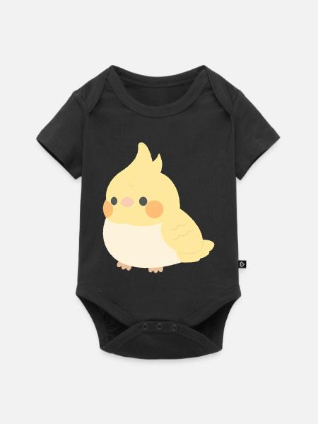 Nymphensittich - Baby Premium Kurzarmbody - Schwarz