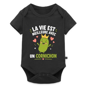 Cornichon - Body à manches courtes Premium Bébé - noir - Devant