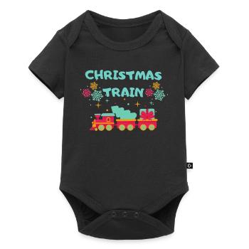 Christmas Train - Baby Premium short-sleeve bodysuit - black - Front