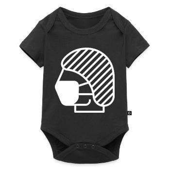 Hairnet and face mask, doctor, nurse - Baby Premium short-sleeve bodysuit - black - Front