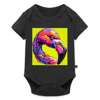 Flamant - Body à manches courtes Premium Bébé - noir - Devant