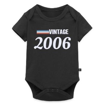 T-Shirt 20 Ans Né(e) 2006 Vintage - Body à manches courtes Premium Bébé - noir - Devant