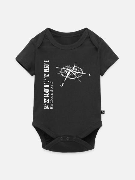Heikendorf - Baby Premium Kurzarmbody - Schwarz