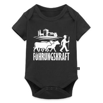 Führungskraft Bauer Landwirt Kühe Landleben - Baby Premium Kurzarmbody - Schwarz - Vorne