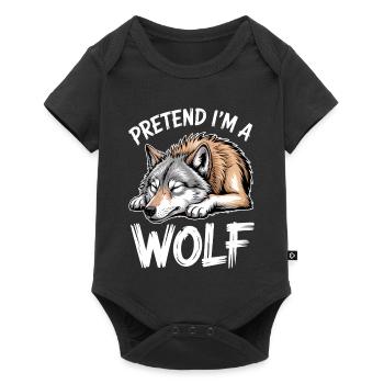 Paroles de loups, drôle de cadeau de loup - Body à manches courtes Premium Bébé - noir - Devant