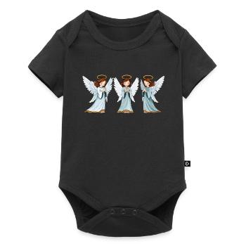 Triple Heavenly Angels in Prayer - Baby Premium short-sleeve bodysuit - black - Front