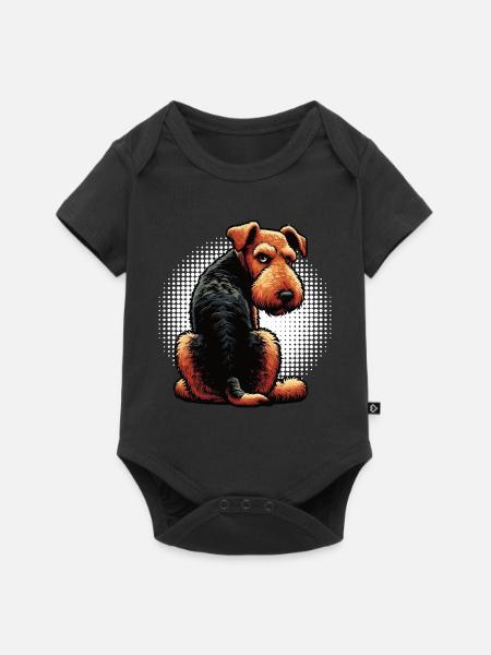 Airedale Terrier Airedales Airedaleliebhaber - Baby Premium Kurzarmbody - Schwarz