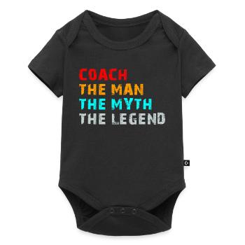 Coach The Man The Myth The Legend Funny Gift - Baby Premium Kurzarmbody - Schwarz - Vorne