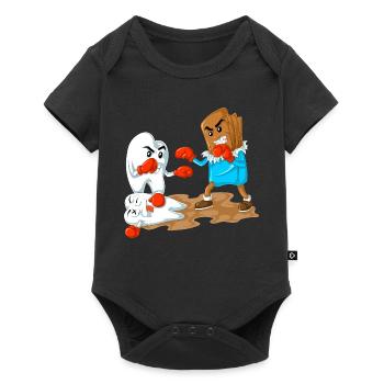 Chocolate Vs Tooth Boxing Funny Dentist Gift - Baby Premium short-sleeve bodysuit - black - Front