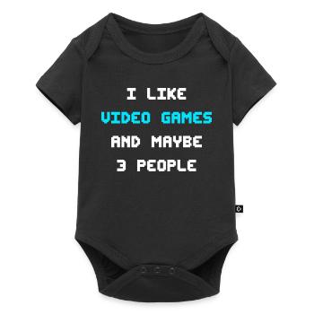I Like Video Games And Maybe 3 People Videospiele - Baby Premium short-sleeve bodysuit - black - Front