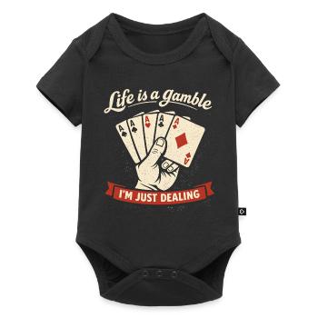Life Is A Gamble Poker Card Funny Saying - Baby Premium short-sleeve bodysuit - black - Front
