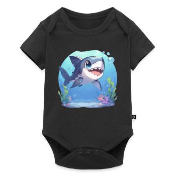 Haie Hai - Baby Premium Kurzarmbody - Schwarz - Vorne