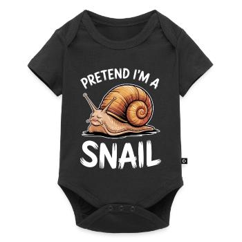 Snail Sayings Funny Snail Gift - Baby Premium short-sleeve bodysuit - black - Front